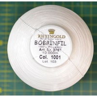 Rheingold Bobbinfil 70, White, 10,000M Cone, 100% Polyester, German Made