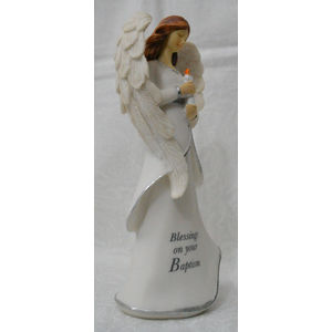 Baptism Heartwarmer Angel, Resin Angel Statue, 150mm High, Gift Boxed