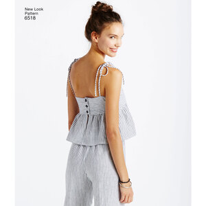 New Look Pattern 6518 Misses' Dress, Tops in Two Lengths, Pants, and Shorts