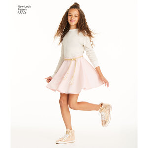 New Look Pattern 6539 Tween Skirts with Ears Headband