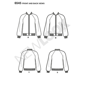 New Look Pattern 6545 Misses' Flight Jacket