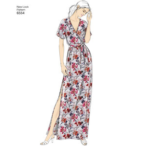 New Look Pattern 6554 Misses' Knit Jumpsuit and Dresses