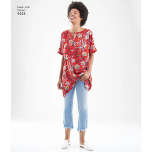 New Look Pattern 6555 Misses' Keyhole Shirt