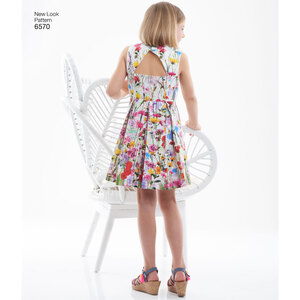 New Look Pattern 6570 Girl's Dress in Two Lengths