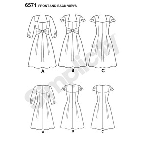 New Look Sewing Pattern 6571 Misses' Dresses
