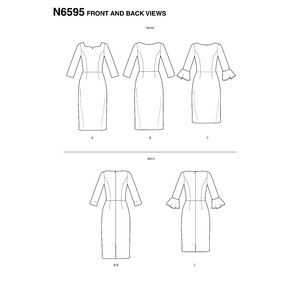 New Look Sewing Pattern N6595 Misses' Sheath Dress
