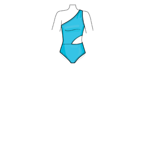 New Look Sewing Pattern N6734 Misses' Swimsuit and Wrap Skirt