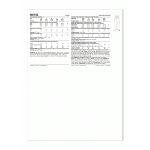 New Look Sewing Pattern N6745 Men’s and Misses’ Cargo Pants