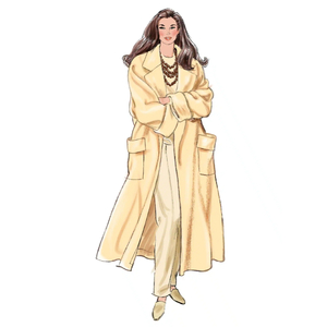 Misses’ Coat with Belt in Two Lengths, Sizes S-XL, New Look Sewing Pattern 6810
