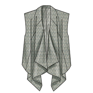 Misses’ Draped Front Vest, Jacket & Trousers Sizes 10-22, New Look Sewing Pattern 6817