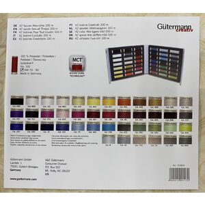 Gutermann Sew-All Thread Album, 42 Spools x 100m, 100% Polyester