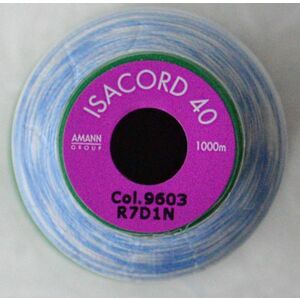 ISACORD 40 #9603 Variegated THE BLUES 1000m Machine Embroidery Sewing Thread