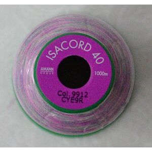 ISACORD 40 #9912 Variegated TULIP 1000m Machine Embroidery Sewing Thread