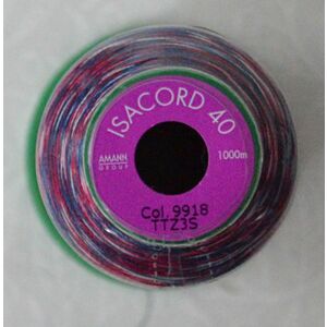 ISACORD 40 #9918 Variegated OLD GLORY 1000m Machine Embroidery Sewing Thread