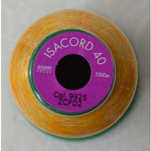 ISACORD 40 #9925 Variegated SAFFRON 1000m Machine Embroidery Sewing Thread
