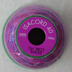 ISACORD 40 #9973 Variegated SUMMER PEONIES 1000m Machine Embroidery Sewing Thread