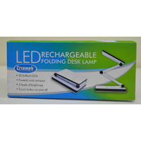 WHITE Triumph Rechargeable Folding Desk Lamp Table, Craft, Sewing, Hobby LED USB