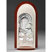 Sterling Silver Arch Plaque, 165 x 80mm, MOTHER & CHILD, Certificate Guarantee