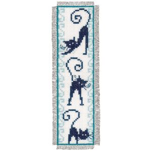 Vervaco CHEERFUL CATS Pair Bookmarks Counted Cross Stitch Kit PN-0146948