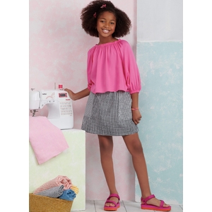 Girls’ Tops & Skirts, Sz 7-14 Simplicity Sewing Pattern 9934A