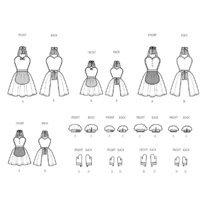 Simplicity Sewing Pattern S3050 Children’s and Misses’ Apron, Mitts and Hat