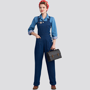 Simplicity Sewing Pattern 8447 Women's Vintage Trousers, Overalls and Blouses H5 Sizes 6-14