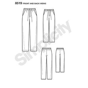 Boys' & Men's Slim Fit Lounge Trousers, Boys S - L Mens XS - XL Pattern 8519