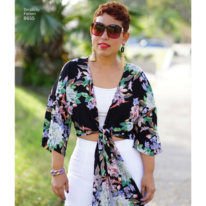 Simplicity Sewing Pattern 8655 Mimi G High Waisted Trousers and Tie Top U5 Sizes 16-24