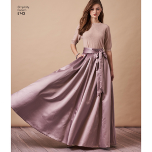 Simplicity Sewing Pattern 8743 Women's Pleated Skirts R5 Sizes 16-22