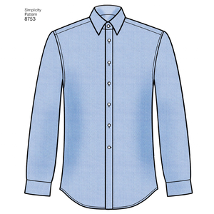 Simplicity Sewing Pattern 8753 Men's Classic, Modern and Slim Fit Shirt BB Sizes 44-52