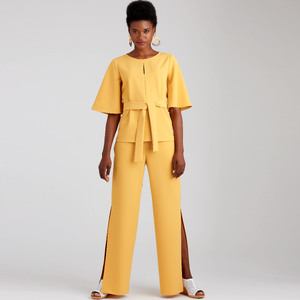 Simplicity Sewing Pattern S9051 Misses' Tops, Belt or Scarf & Pants H5 Sizes 6-14
