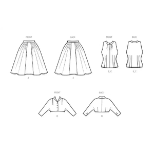 Simplicity Sewing Pattern S9699 Misses’ Vintage Skirt Blouse & Jacket Sizes 16-24