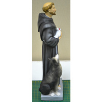 St. Francis, Indoor / Outdoor Polyvinyl Statue 30cm, Virtually Unbreakable