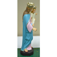 Our Lady Help Christians Indoor / Outdoor Statue 30cm, Virtually Unbreakable