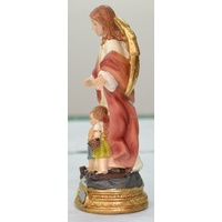 Guardian Angel With Children Statue, Resin 12.5cm (5") Statue