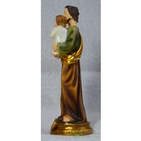 Saint Joseph Statue, Resin, 150mm (6") High x 45mm Wide x 45mm Deep