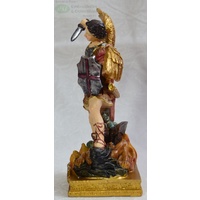 Saint Michael Statue, Resin, 145mm (5.5") High x 90mm Wide x 55mm Deep