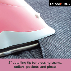 Oliso Pro Smart Iron TG1600 ProPlus PINK For Sewers, Quilters & Crafters