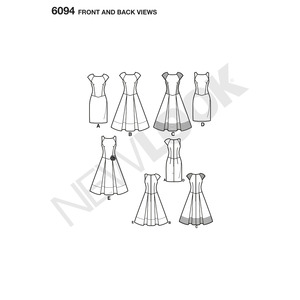 New Look Sewing Pattern 6094 Misses' Dresses
