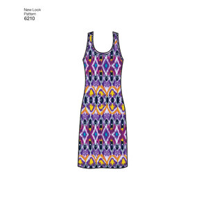 New Look Sewing Pattern 6210 Misses' Knit Dress in Two Lengths