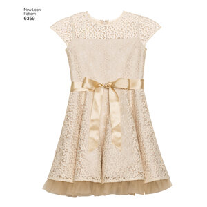 New Look Pattern 6359 Child's Dresses with Lace and Trim Details