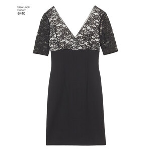 New Look Pattern 6410 Misses' Dress with Skirt and Fabric Variations