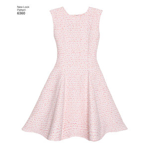 New Look Sewing Pattern 6360 Girls' Sized for Tweens Dress