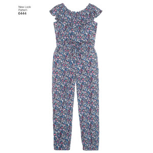 New Look Sewing Pattern 6444 Girl's Dress and Jumpsuit in Two Lengths
