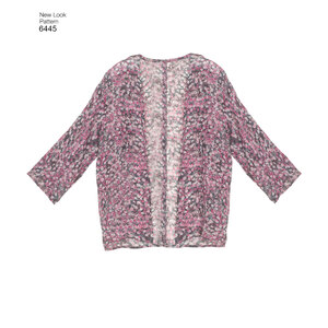 New Look Sewing Pattern 6445 Easy Girl's Kimono, Knit Top and Leggings