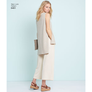 New Look Pattern 6461 Misses' Dress, Tunic, Top and Cropped Pants
