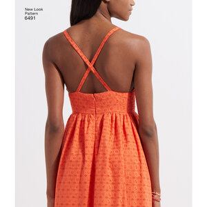 New Look Pattern 6491 Misses' Dresses in Two Lengths with Bodice Variations