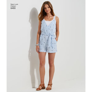 New Look Pattern 6493 Misses' Jumpsuit and Dress in Two Lengths with Bralette