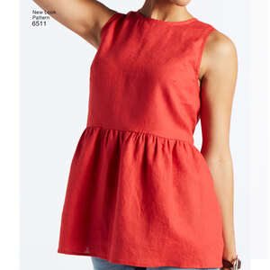 New Look Pattern 6511 Misses' Tops With Length and Sleeve Variations