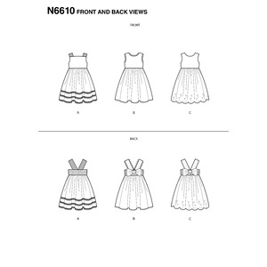 New Look Sewing Pattern N6610 Toddlers' Dress
